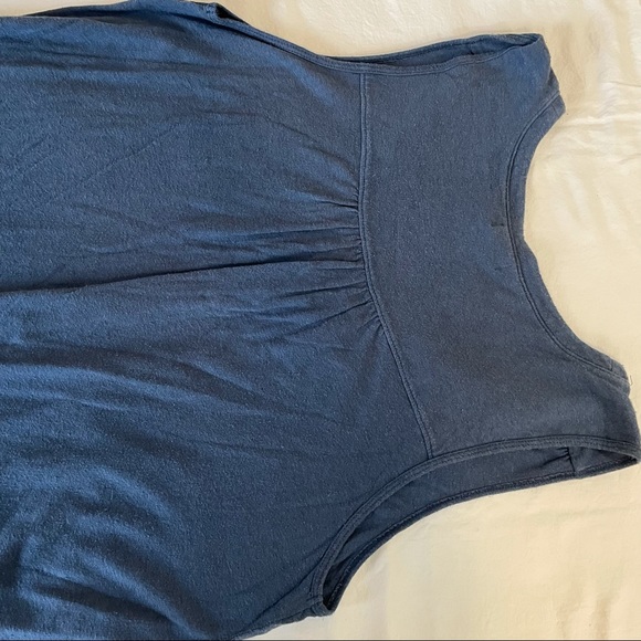 *new* Faherty midi sleeveless blue dress- organic cotton Annie Knit Henley Dre - Picture 8 of 10